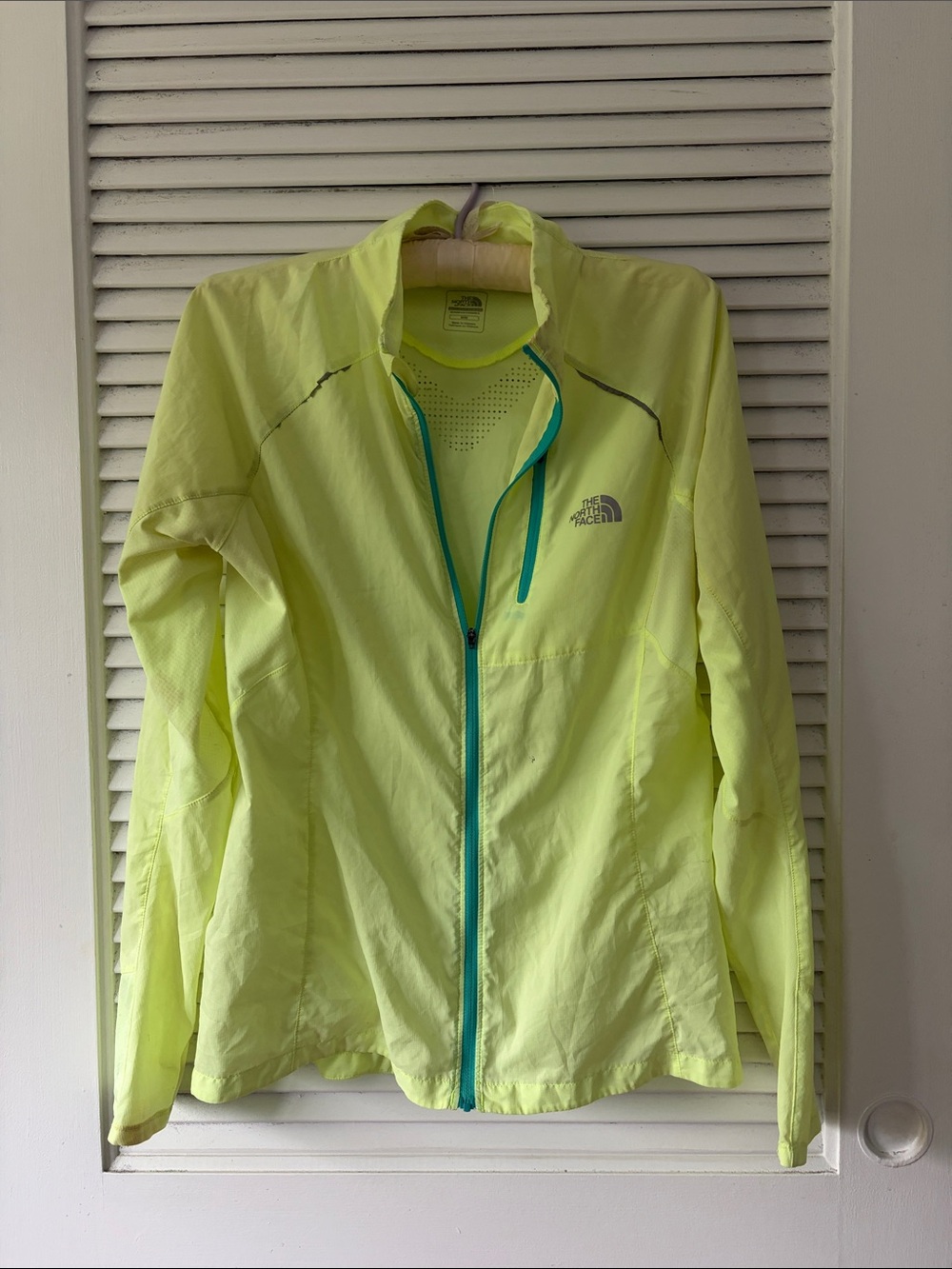 The North Face Women's Neon Yellow Flight Series running Jacket